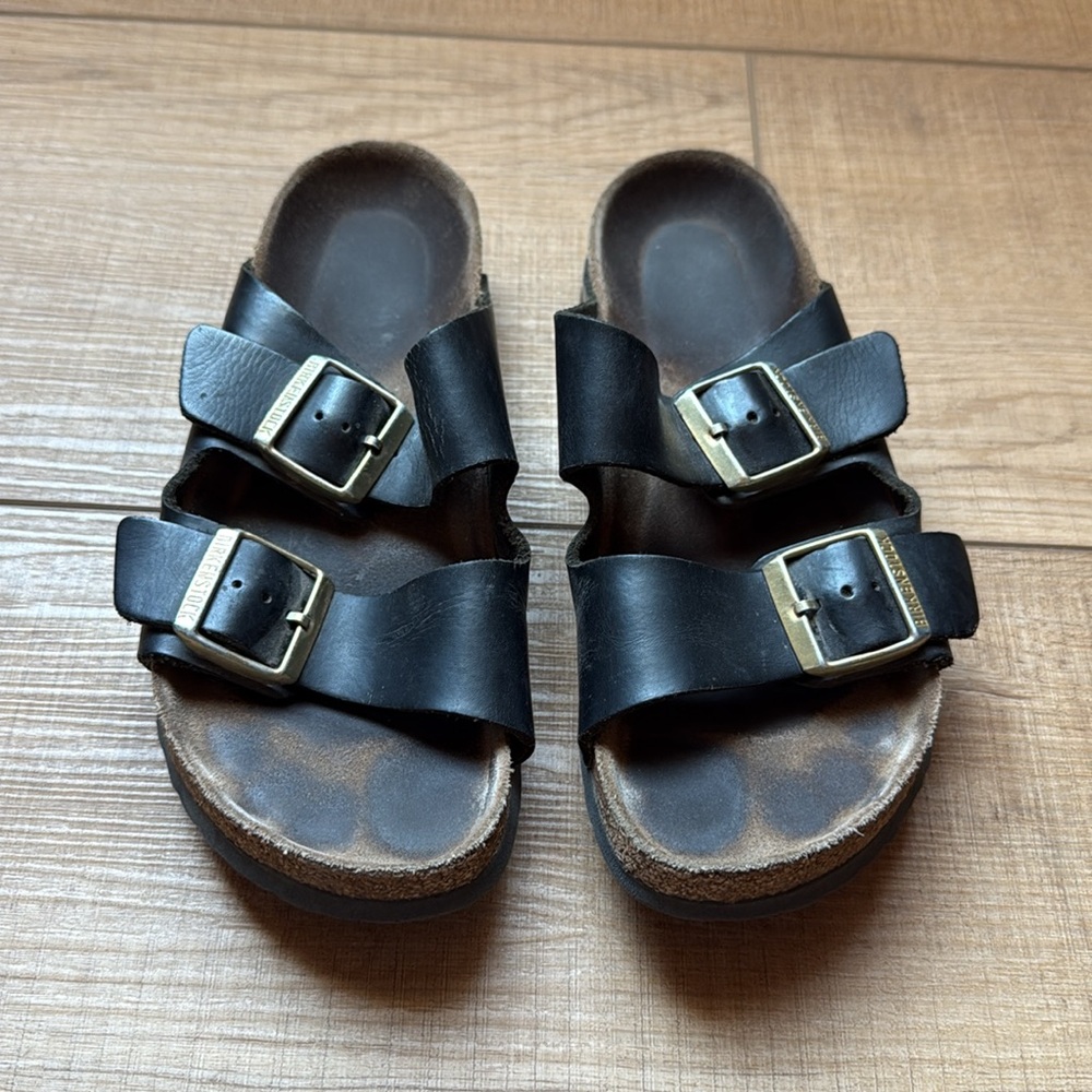 Birkenstock Black Leather Sandals